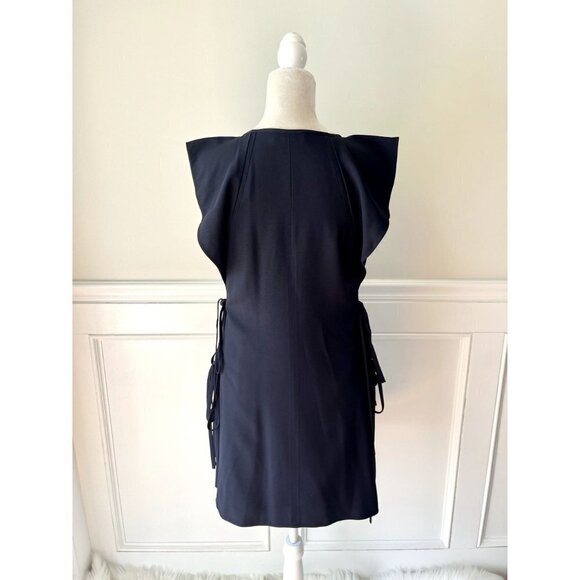Chloe Navy Blue Side Tie Keyhole Dress 36 - Picture 6 of 6